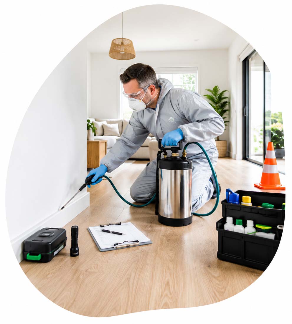 Termiticide Application Along Skirting